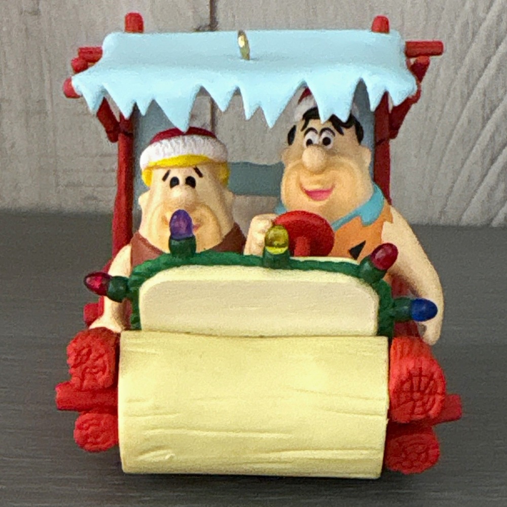 Hallmark Fred Flintstone 1994 Flintmobile Vtg Christmas Ornament